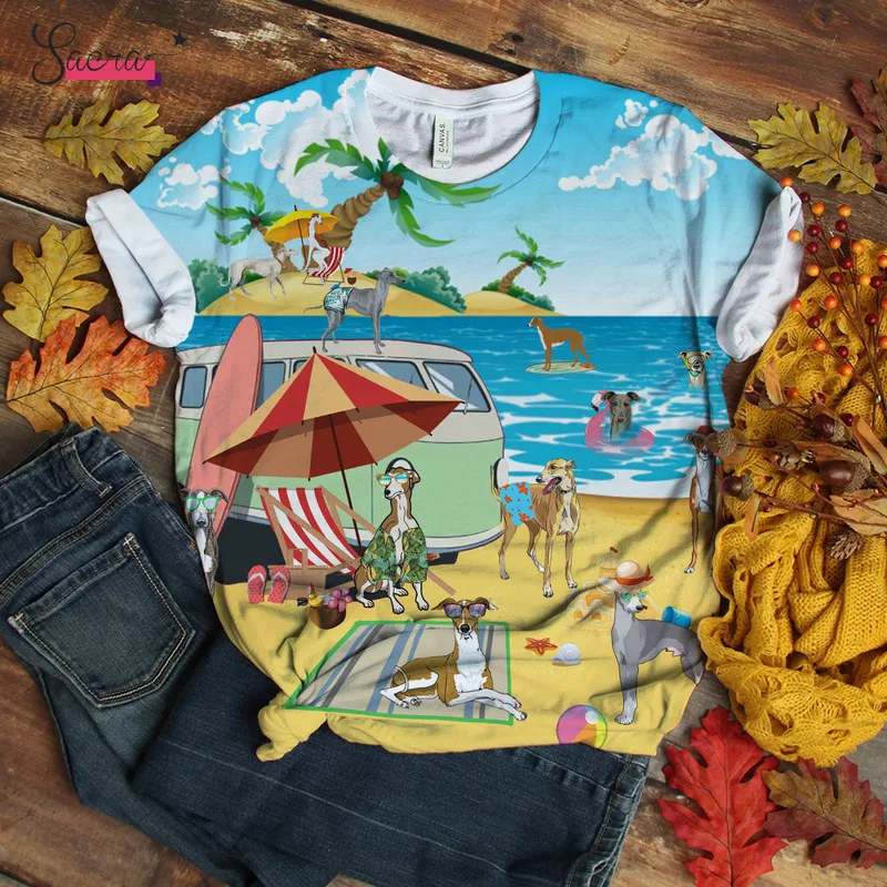 

Hot Sale Men Clothing Usa Size Oversized Beach Dog Tshirts Anime Printing Tees Short Sleeve Streetwear