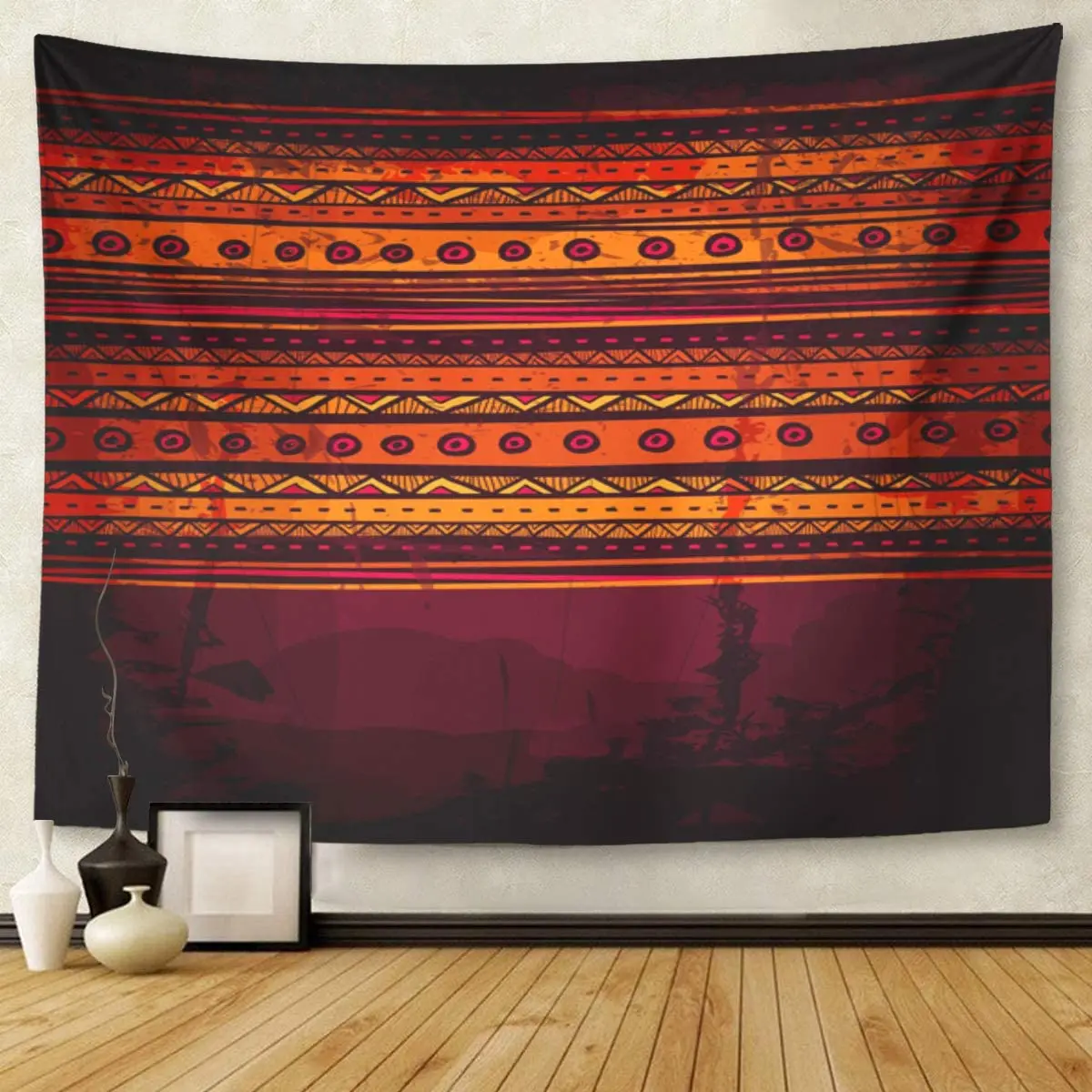 

Гобелен для гостиной, спальни, 50x60 дюймов, разноцветный, абстрактный, этнический, Мексиканский, американский узор