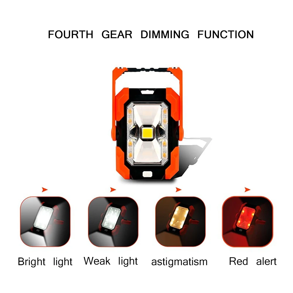 vender Solar Led Trabalho Luz Recarregável Lâmpada De Inundação Emergência Projector Para Acampamento Caminhadas Reparação Do Carro