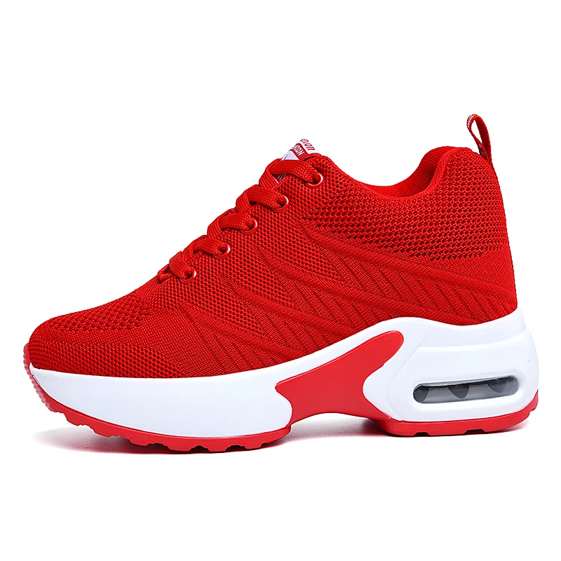 

Height Increasing Fashion Sneakers Women Hidden Heel Wedges Casual Shoes Lace Up Sport Ladies Shoes Platform Sneakers