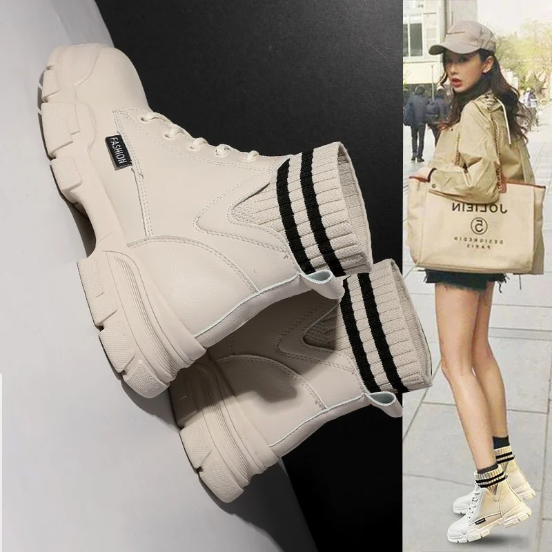 Женские ботинки Martin женские высокие корейские мотоциклетные красивые короткие в