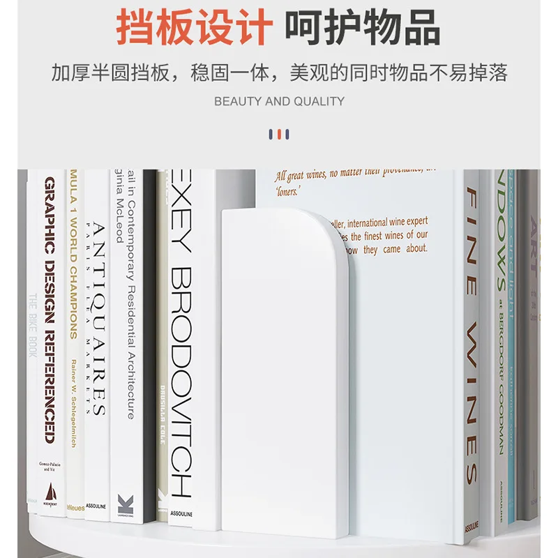Вращающаяся книжная полка простая напольная стойка небольшая отделочная для