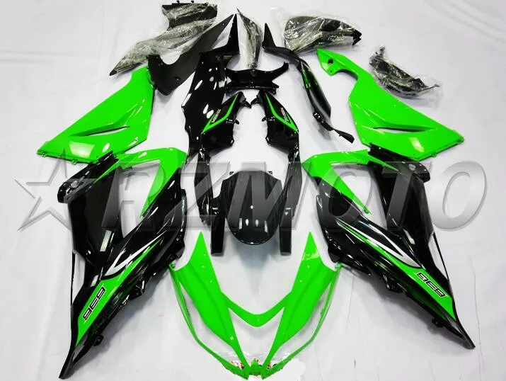 

3 подарка, новинка, полный комплект обтекателей из АБС-пластика, подходит для Kawasaki ZX6R 2013 2014 2015 2016 2017, Обтекатели ZX-6R Ninja 636 599, светло-зеленый, че...