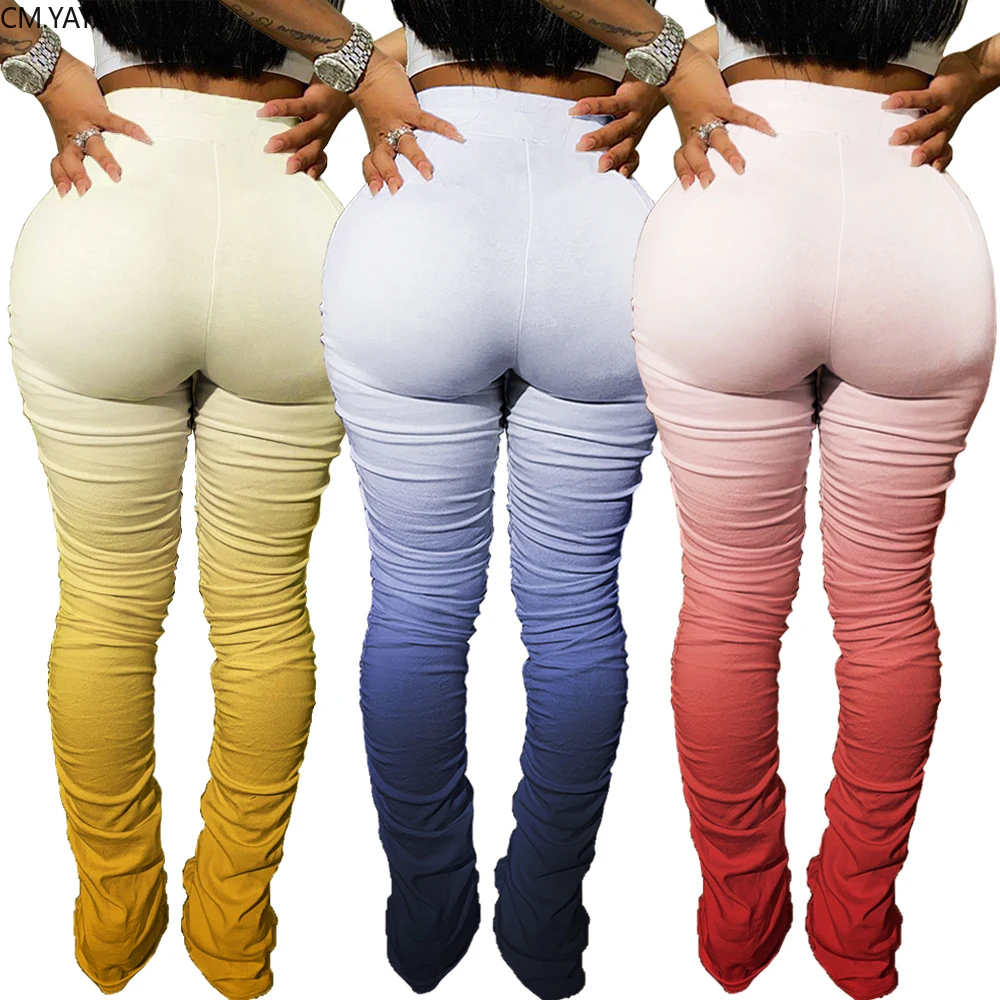 Женские эластичные леггинсы с драпировкой высокой талией | Женская одежда