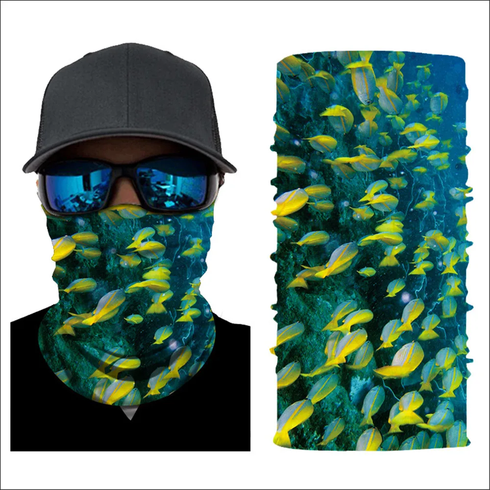 3D море шарф с животными для верховой езды занятий спортом бандана со
