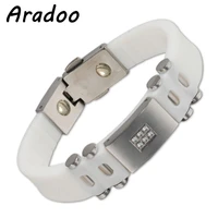 aradoo holiday gift stainless steel bracelet women magnetic bracelet metal bracelet clasp bracelet fashion gift for bracelet