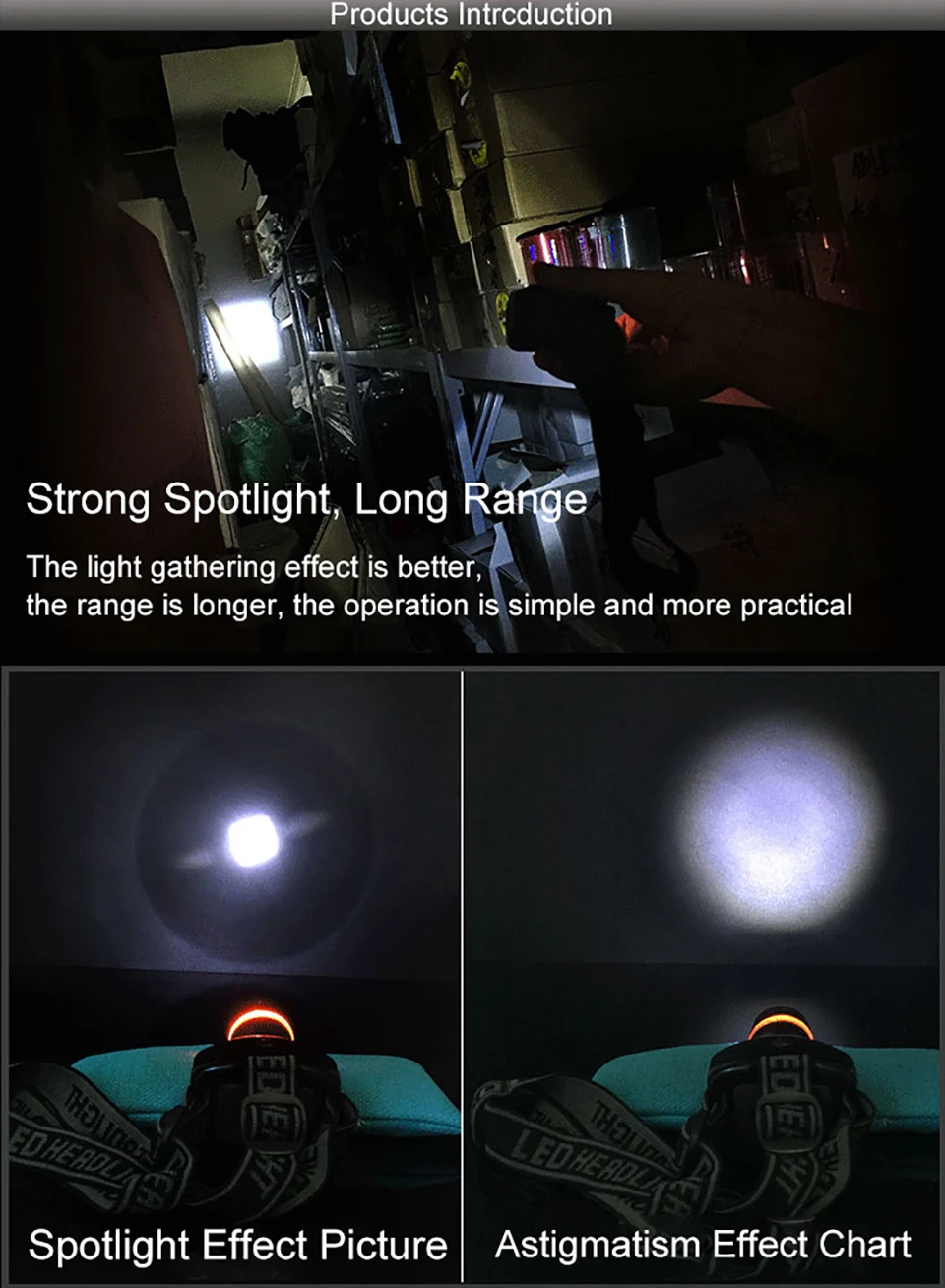 Experiencia Visibilidad mejorada con nuestro poderoso centro de atención que ofrece un efecto de recolección de luz de largo alcance para una operación práctica y fácil