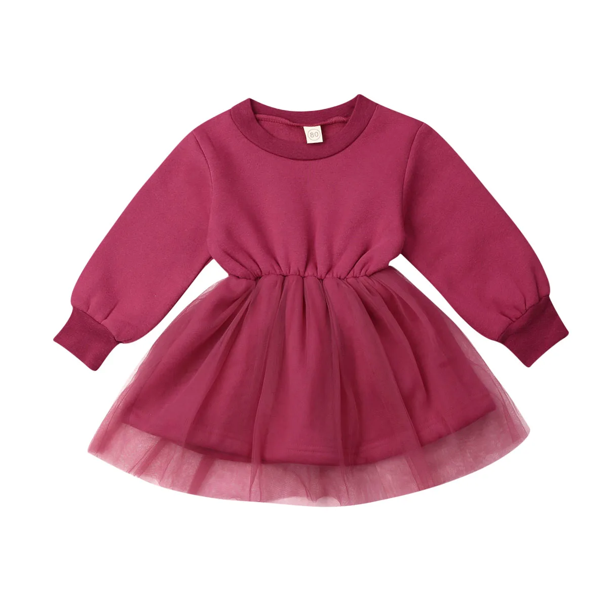 2019 детская весенне-осенняя одежда для маленьких девочек Кружевное платье-пачка с