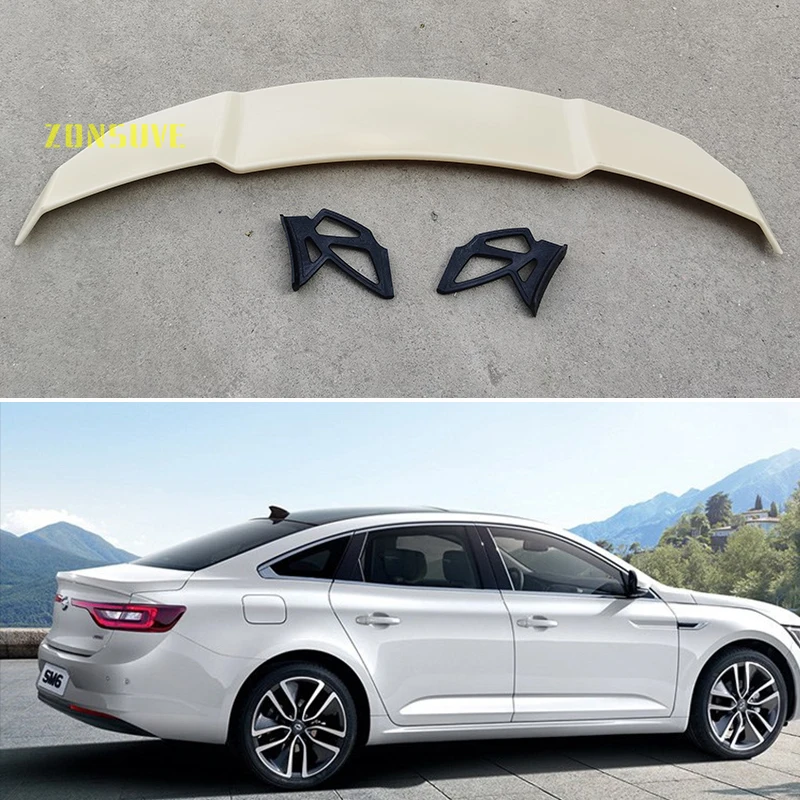 

Подходит для 2016-2019 Renault Samsung SM6 спойлер авто седан комплект задних крыльев корпуса Аксессуары из АБС-пластика