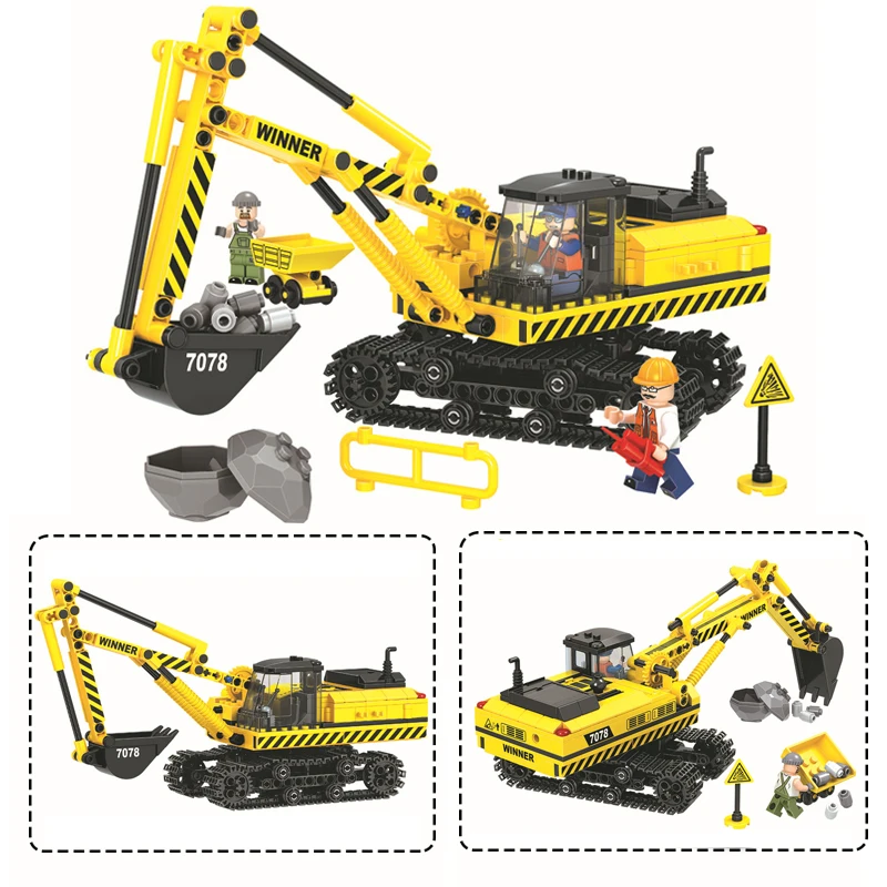 Техника инженерный подъемный кран строительные блоки Совместимость Ing Technic