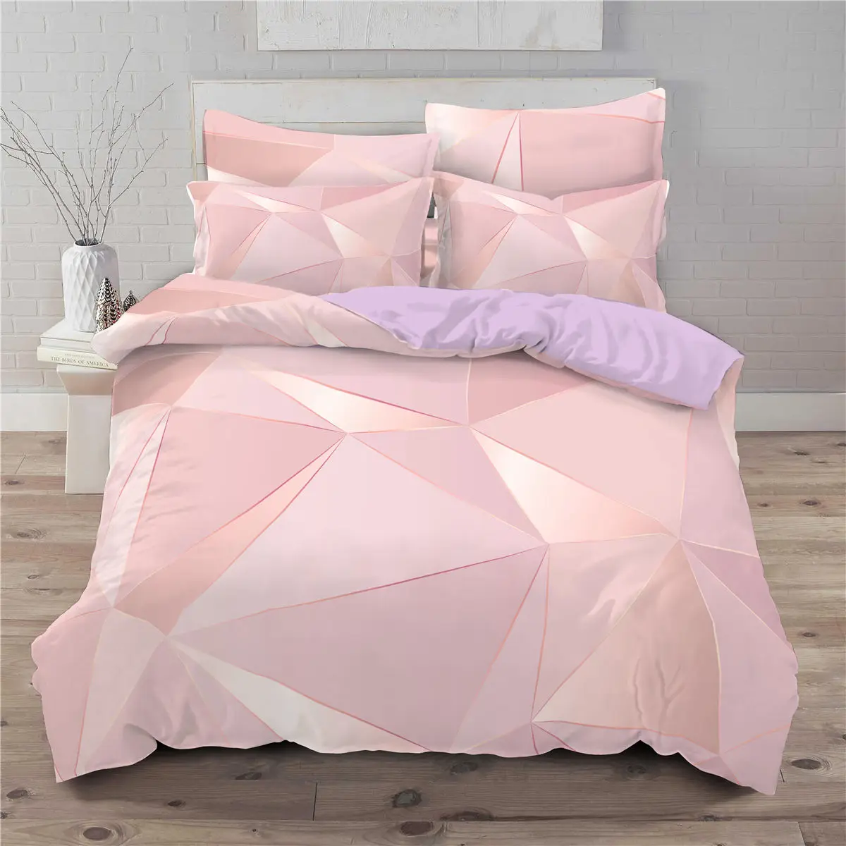 

3D Geometric Bedding Sets 2/3pc Duvet Cover Set 220x240 Pillowcase Queen King Size Adults Home Textiles Bedroom Sets