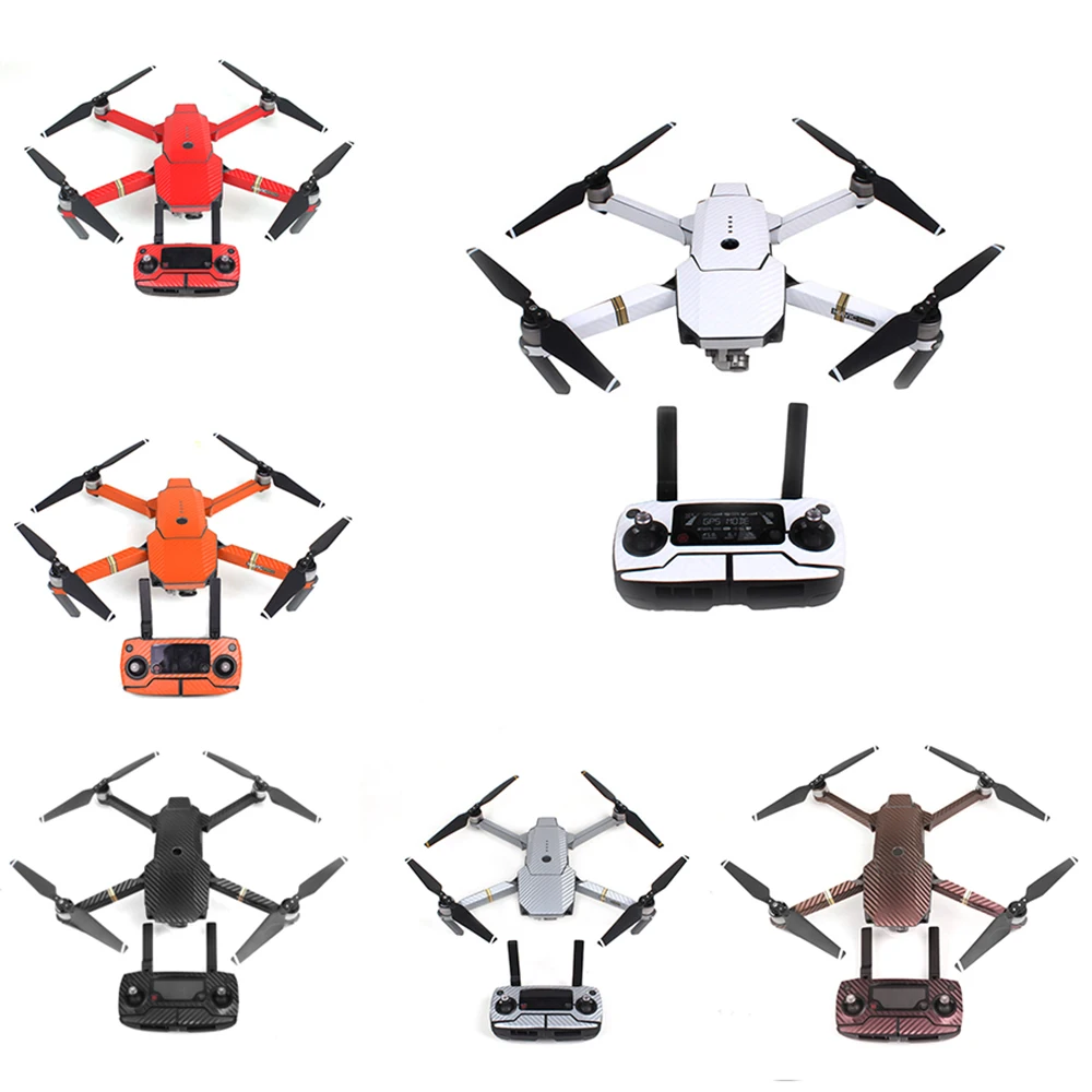 Горячая водонепроницаемые Углеродные графические Стикеры для DJI Mavic Pro красочные наклейки для кожи для тела дрона/дистанционного управления/батареи/руки