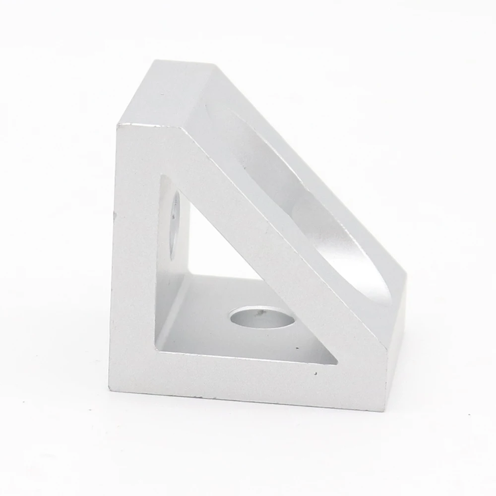 Соединитель угловой треугольной формы для алюминиевого профиля 1 шт. 2/4 отверстия