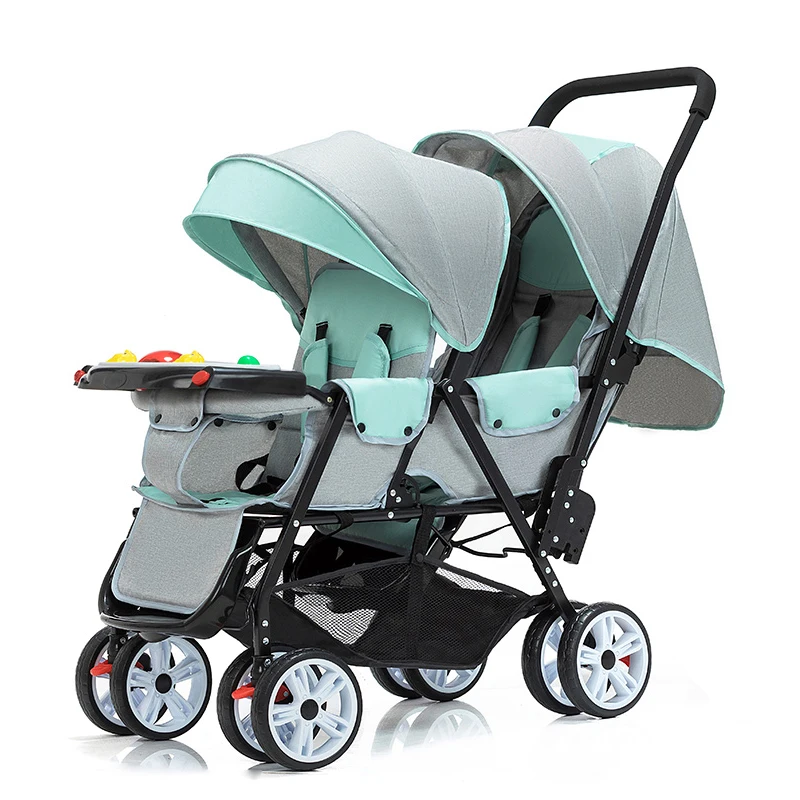 2020 New Style Twins Baby Stroller Lightweight Pram Folding Travel Two Babies Double Stroller 0~36 month baby twins Cart