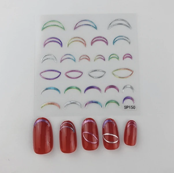 

Newest SP Colorful nail sticker 3d nail art sticker nail decal stamping export japan designs rhinestones decorations