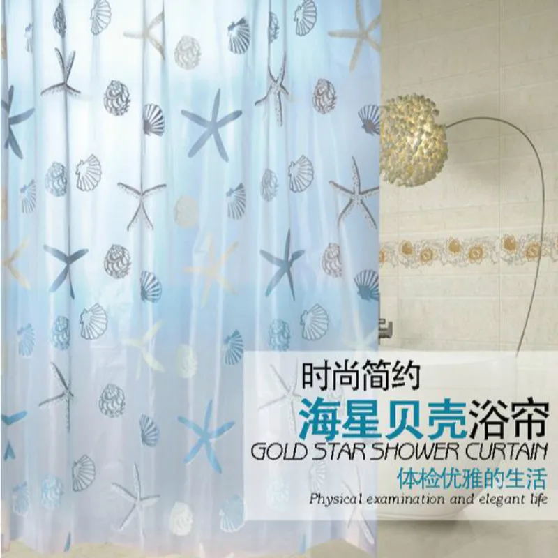 

PVC Shower Curtain SET WATERPROOF HOOKS Screen Bathroom Products