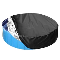 round swimming pool cover cloth foldable waterproof dustproof pet childrens pool bathtub cover swimming pool accessories