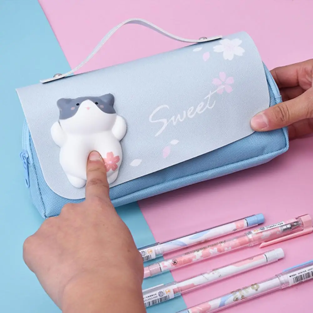 Чехол органайзер для карандашей большой вместимости с двойной застежкой