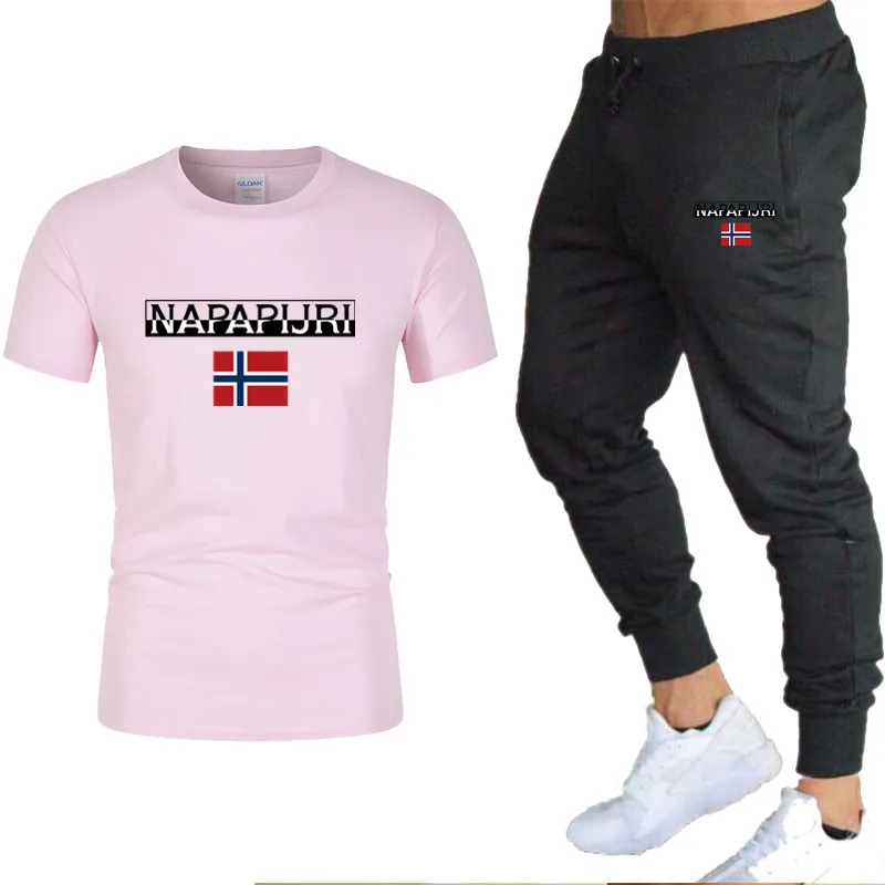 

2021's new summer men's t shirt and pants free shipping summer casual sportswear and sweatpants M-xxl two-piece collection