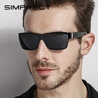 simprect square polarized sunglasses men 2022 uv400 high quality sun glasses for men fashion retro mirror drivers sunglasses