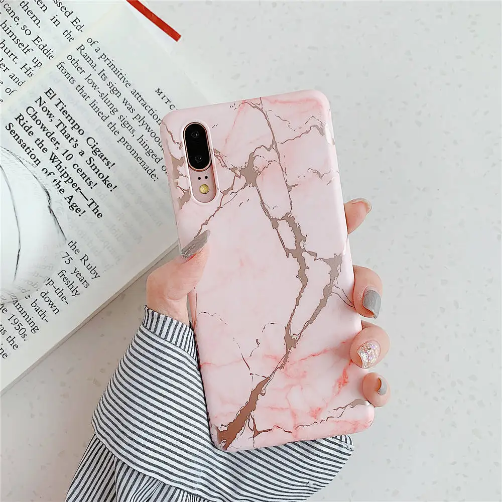 Роскошный Глянцевый золотой мраморный чехол для Huawei P30 Lite Mate 30 Pro 20 P20 телефона
