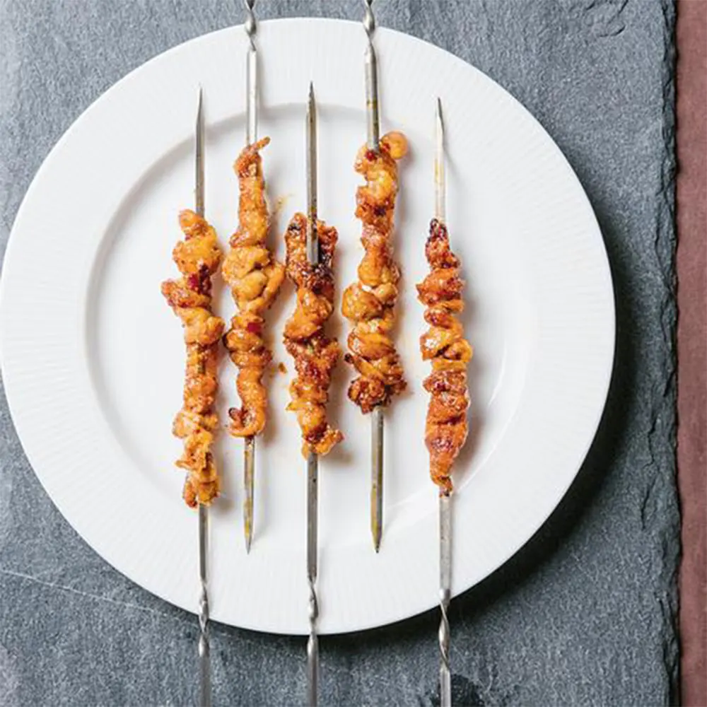 10 шт. мясо гуся круглый обжарки шампура Stick Нержавеющая сталь барбекю иглы