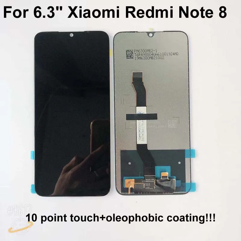 ЖК-дисплей для Xiaomi Redmi Note 8, Замена ЖК-экрана для Redmi Note8, сенсорный ЖК-экран+ Инструменты+ двойная лента