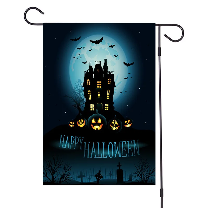 

Забавный двухсторонний 3D флаг на Хэллоуин, флаг домика и Садовый флаг, флаги на Хэллоуин вечерние НКИ, подвесной домик, декоративный стиль-7
