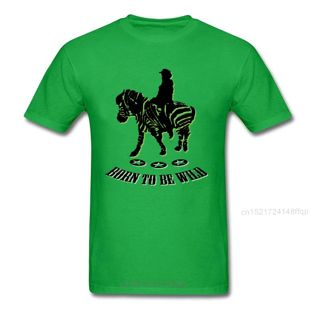 Мужская футболка с принтом зебры черная фанки Born To Be Wild хлопковая ткань топы