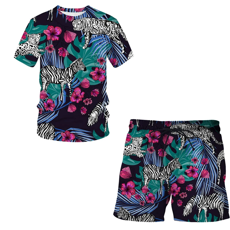 Костюм спортивный мужской из футболки с коротким рукавом и шортов | Мужская