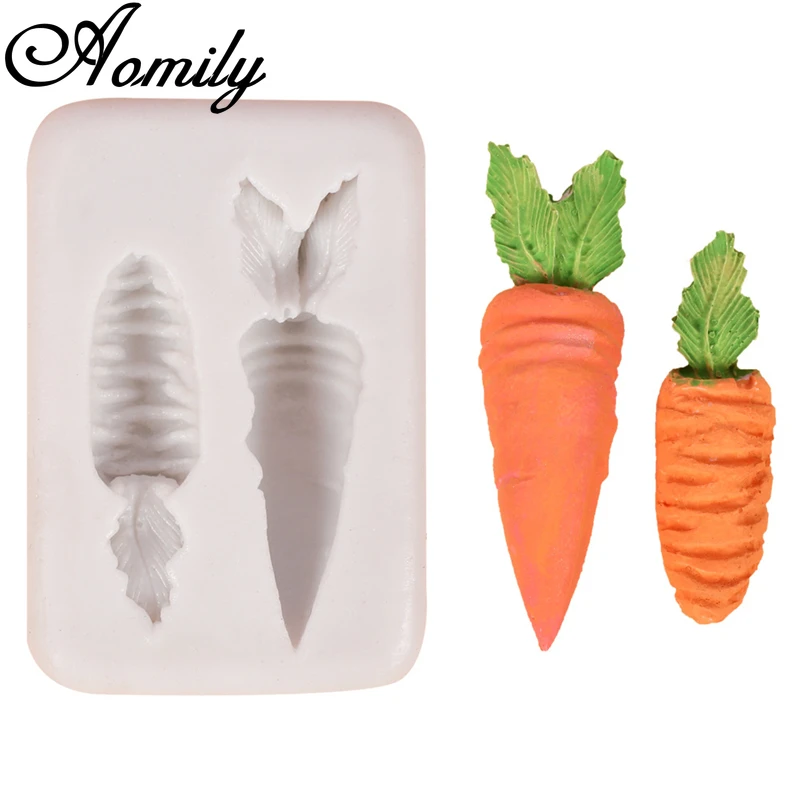 

Aomily Carrots Shaped Silicone Molds Handmade Fondant Cake Mold Sugar Craft Chocolate Moulds Ice Soap Mould Baking Accessories