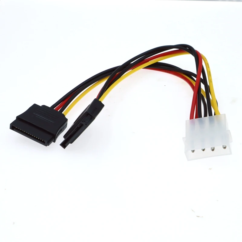 Адаптер для ноутбука 20 см Новый 4-контактный IDE Molex на 2 серийный ATA SATA Y сплиттер