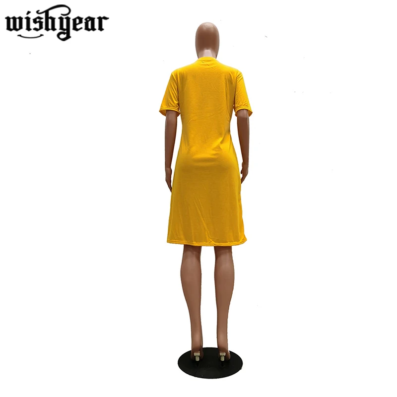 

Women New Summer Fashion Pocket Casual Loose Dress Mini T Shirt Solid O-neck Short Sleeve Elegant Sexy Party Feminina Vestidos