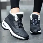 Размера плюс высокие теплые зимние кроссовки для женщин спортивная обувь женские кроссовки для бега спортивные женские 2020 черные меховые прогулочные GMD-0935