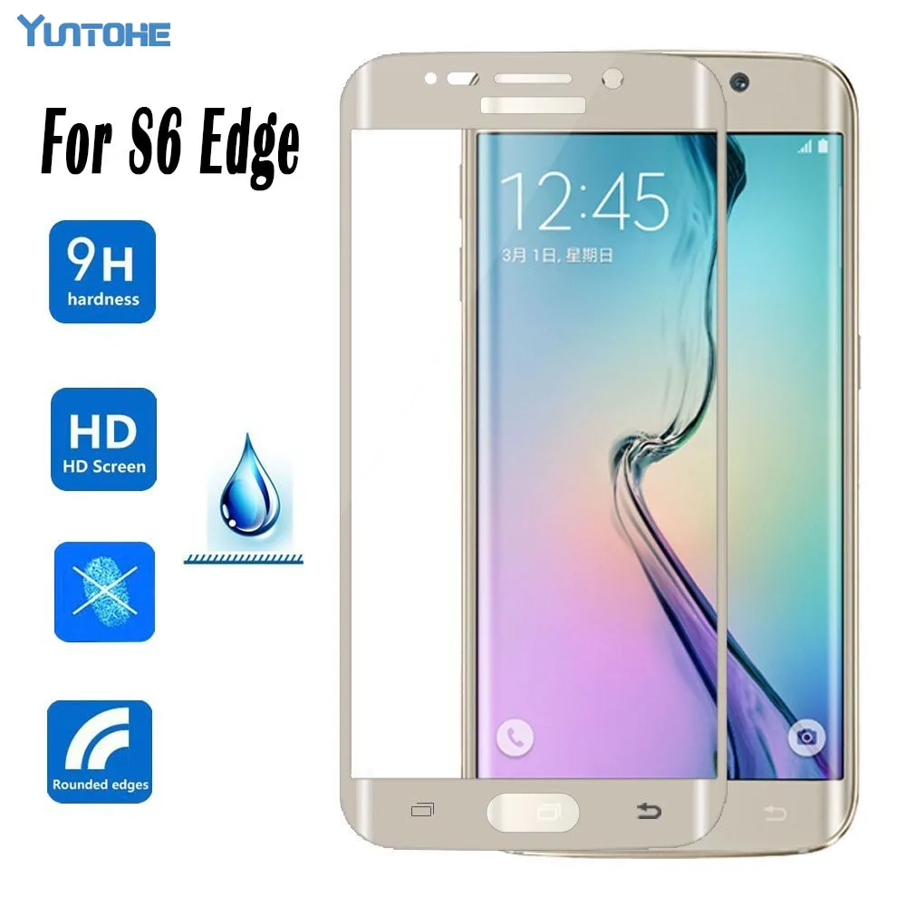 Оптовая продажа для Samsung Galaxy S6 Edge G9250 3D полное покрытие изогнутое Закаленное
