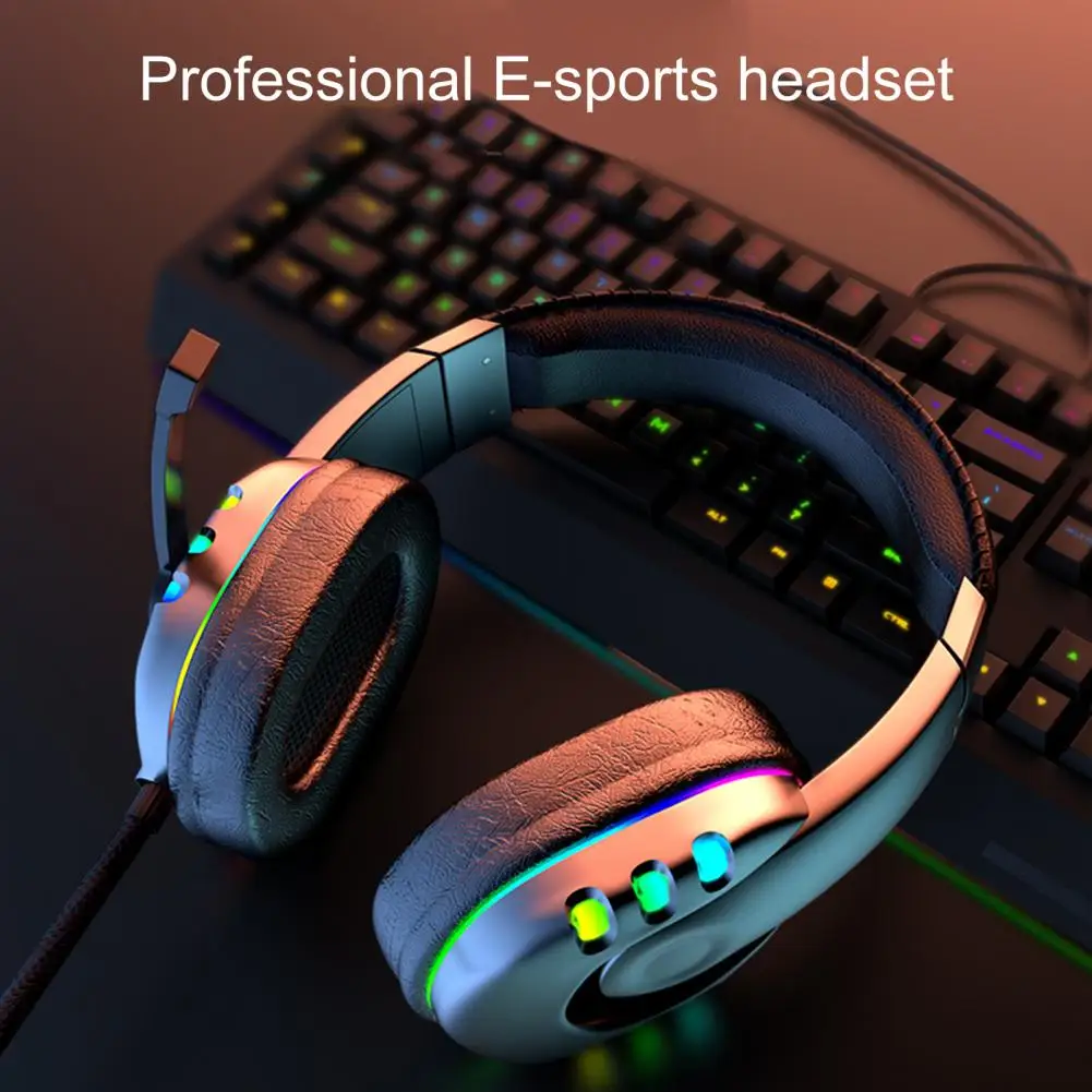 

AK47 Dazzling LED Breathing Light Wired Luminous Gaming Headset Headphone for Computer Games Gift for Gameboy