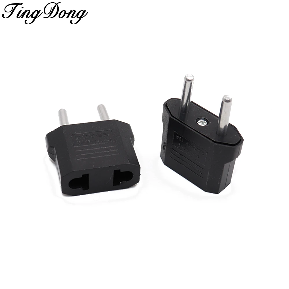 TingDong Универсальный США в ЕС штекер евро Европу дорожный настенный адаптер для