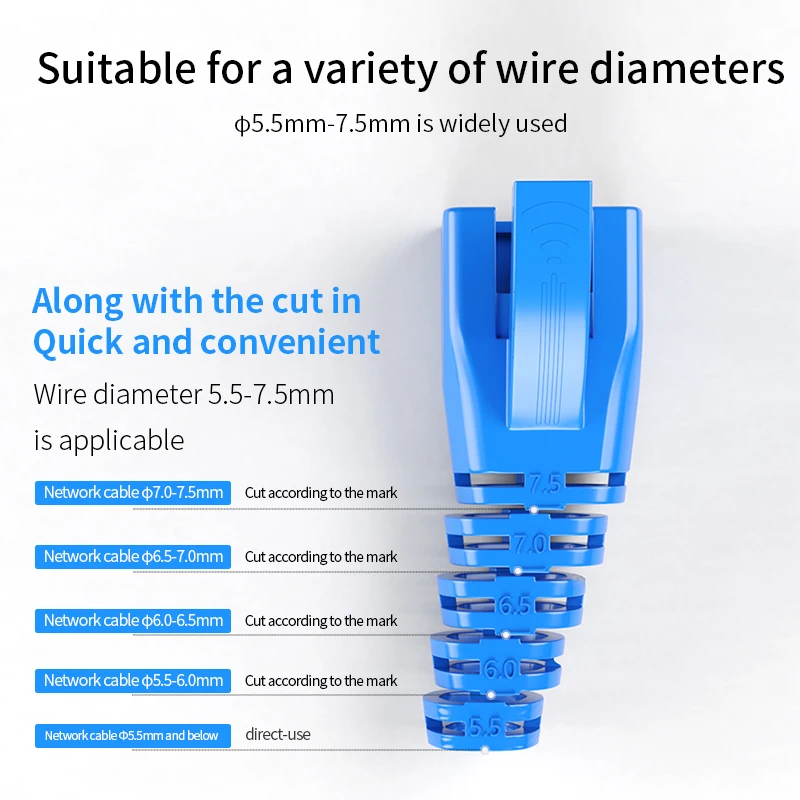 Соединитель с крышкой RJ45 Cat5 Cat5e Cat6 Cat6a Cat7 сетевой кабель Lan Ethernet RJ 45 оболочка синий