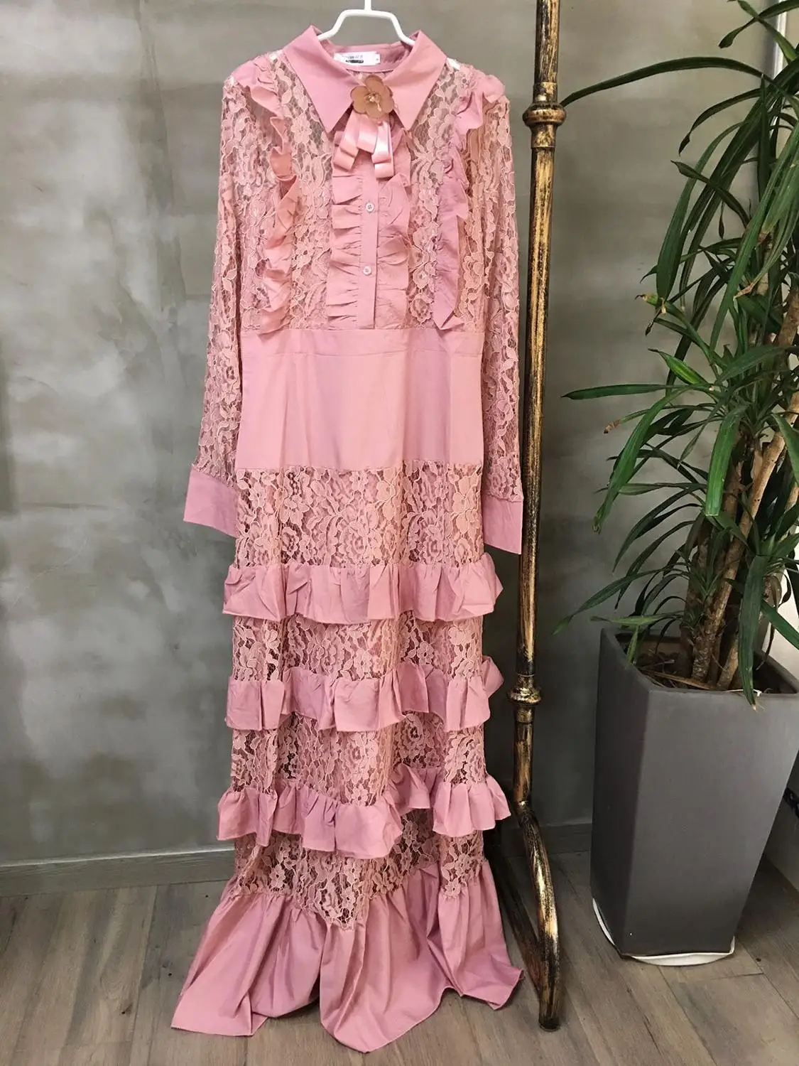 

Elegant White Party African Women's Stitching long dresses Plus size Fashionable Evening lace dinner dress African clothes