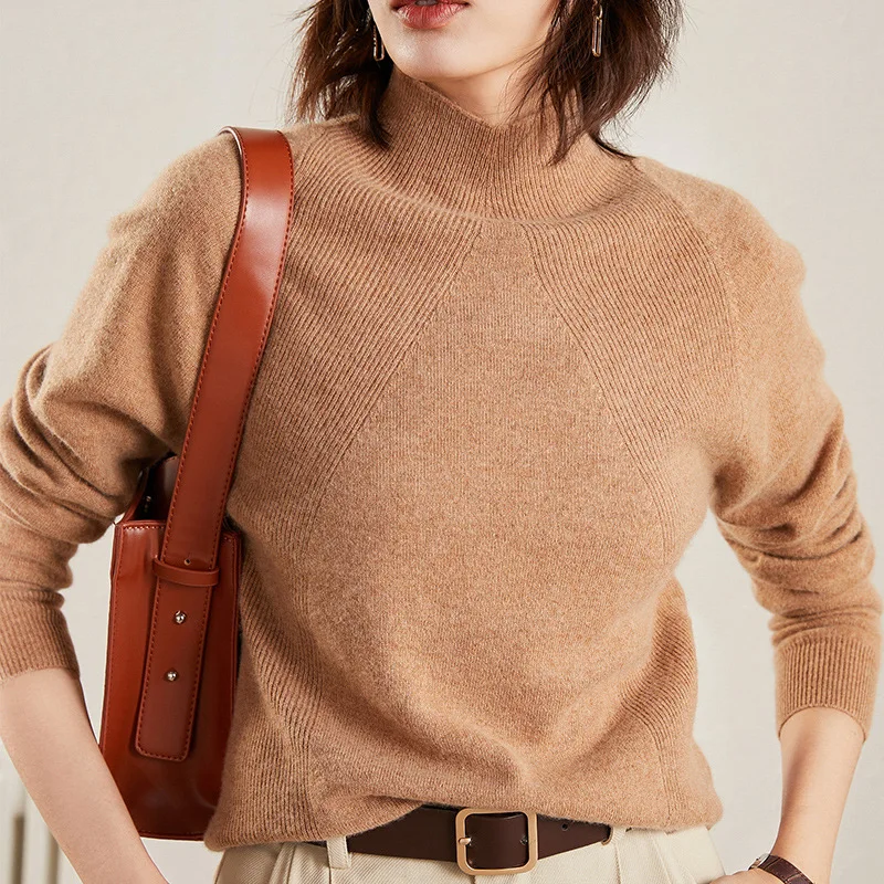 

Осень зима новый корейский стиль водолазка шерстяной свитер темперамент длинный рукав вязаный джемпер пуловер Женская одежда G0000