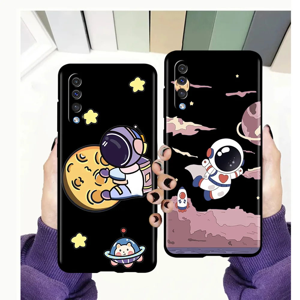 

Phone Case for Samsung Galaxy A12 A70 A50 A52 A40 A20s A30 A10s A20e A10 A22 A72 A32 5G A02s Cover Cute Star Astronaut Planet