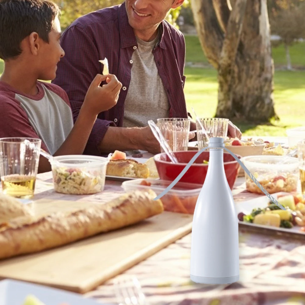 

Portable Mini Desk Fan Automatic Electronic Pest Control Fan Blade Mosquito Fly Bugs Repellent Food Protector Mosquito Fly Fan