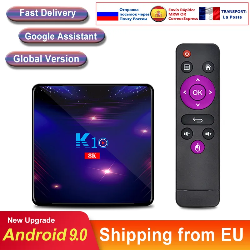 Приставка Смарт ТВ k10 Android 9 Amlogic S905X3 8K 1000 м Wi Fi BT|ТВ-приставки и медиаплееры| |