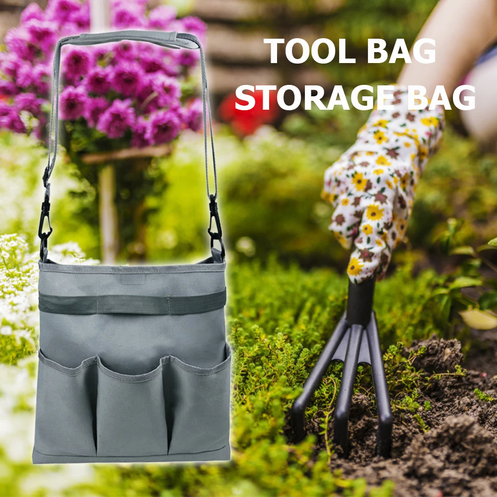

Waterproof Canvas Storage Organizer Shoulder Bag Multi-Pocket Garden Tools Bag Woodworking Electrician Tool Pouch