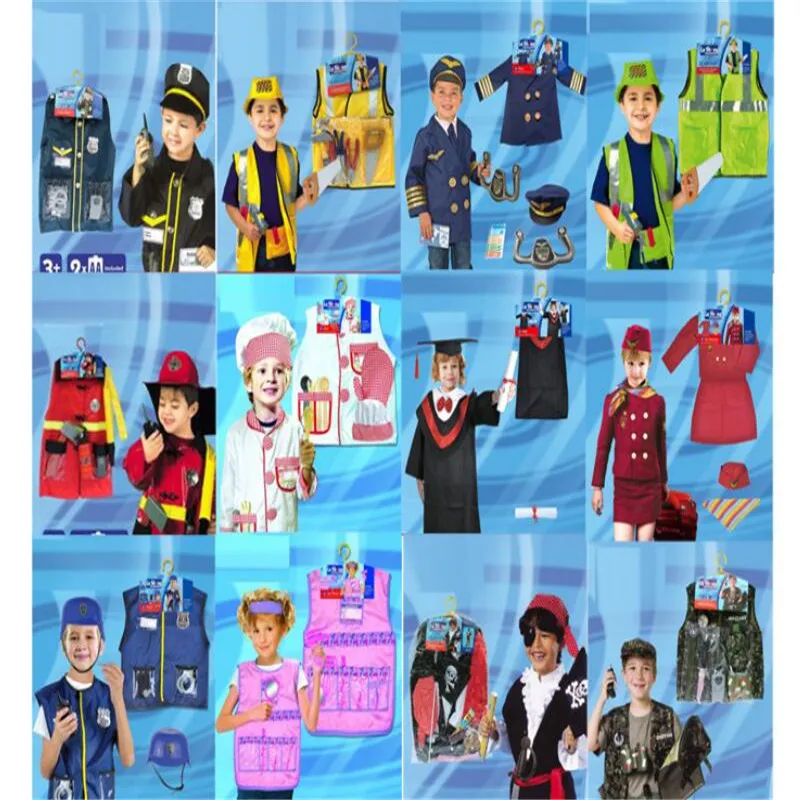 Детский профессиональный Косплей мульти-карьерный костюм врача судья