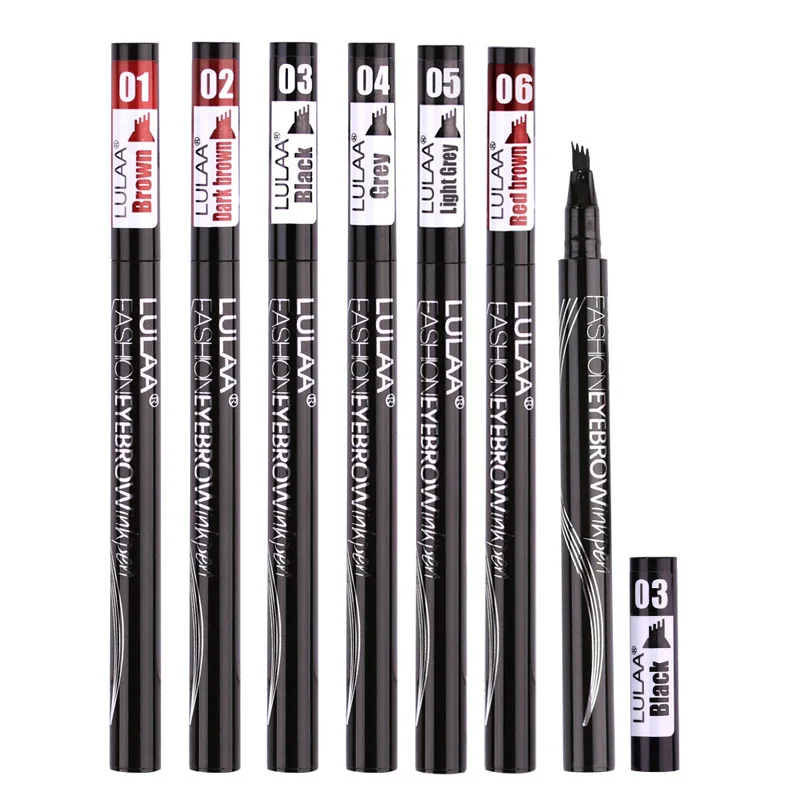 

1pcs Natural Microblading Eyebrow Tattoo Pen 4 Fork Tips Fine Sketch Waterproof Liquid Eyebrow Pencil Cosmetics