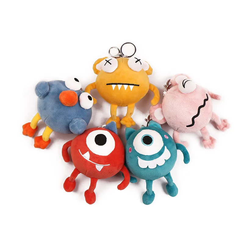 

New Big Eyes Adorable Pet Keychains Accessories Quality Cartoon Plush Toys Key Chain Car Bag Doll Pendant Key Ring
