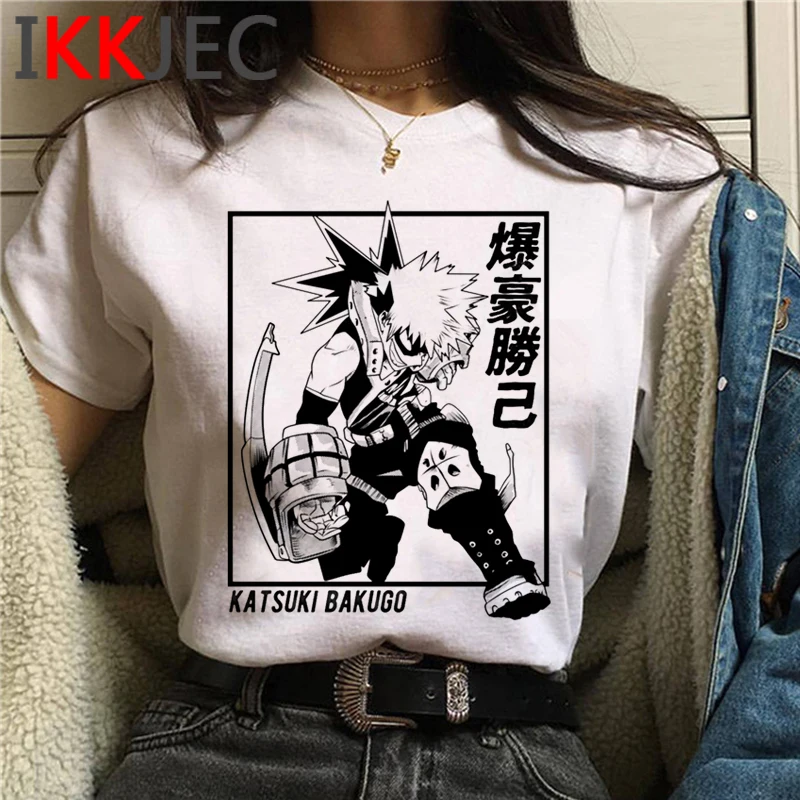 

My Hero Academia Bakugou Todoroki Boku No Hero Bnha t-shirt women japanese tumblr grunge casual couple clothes summer top