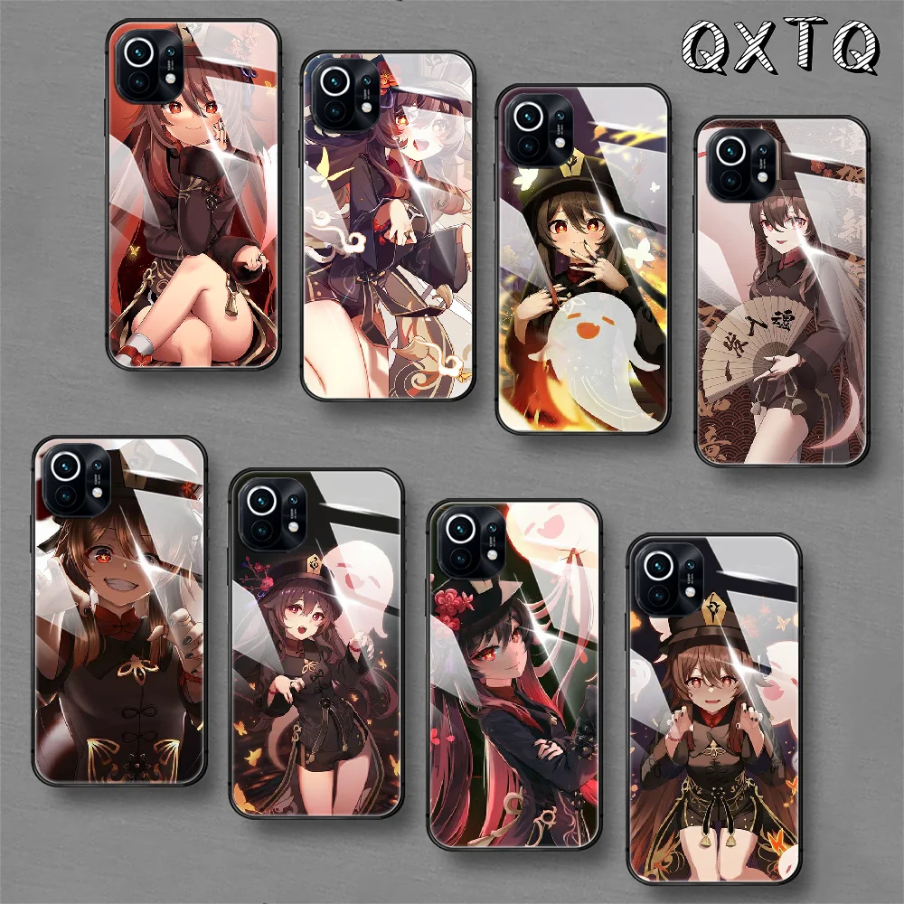 

Genshin Impact Hutao Game Tempered Glass Phone Case For Xiaomi Mi 8 9 10 11 T Max Pro Lite Poco F X 2 3 Nfc Ultra Cover Cell Tpu