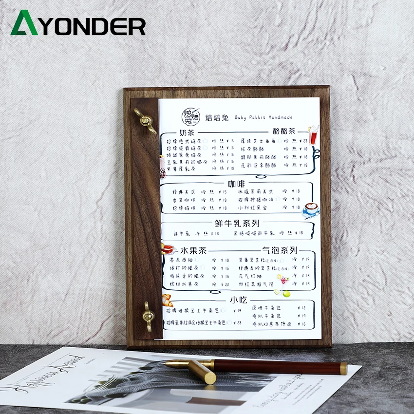 1 шт. дизайнерские папки с зажимом A4/A5 подставка для школьных записей доска кафе